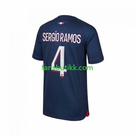 Fotballdrakt Paris Saint-Germain Sergio Ramos 4 Hjemmetrøye 2023-2024 Kortermet